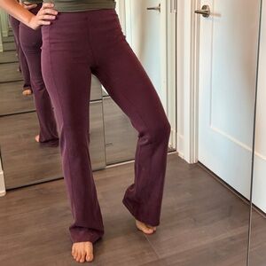Lululemon Purple Ribbed Flare Pants